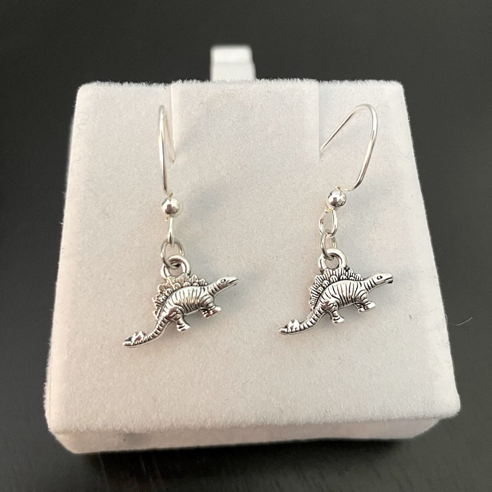 Handmade Stegosaurus Dinosaur Earrings